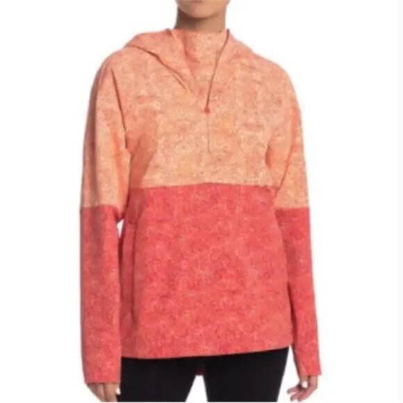 Outdoor Voices Rectrek Anorak 1/4 Zip Hooded Jacket in Pebbled Canyon Orange XS - Picture 1 of 14